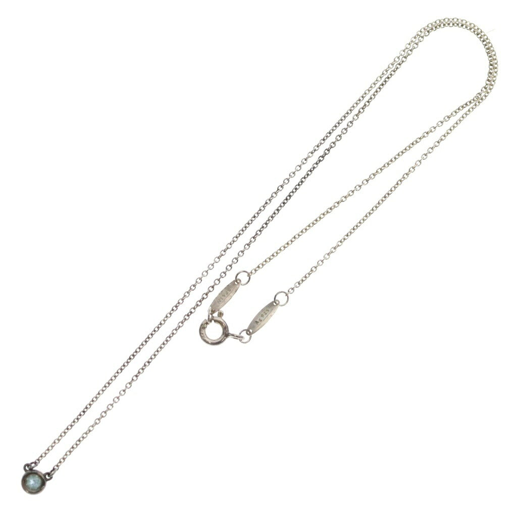 TIFFANY & Co.(ティファニー) バイザヤード アクアマリン ネックレス ペンダント チェーン ライトブルー×シルバー Ag925