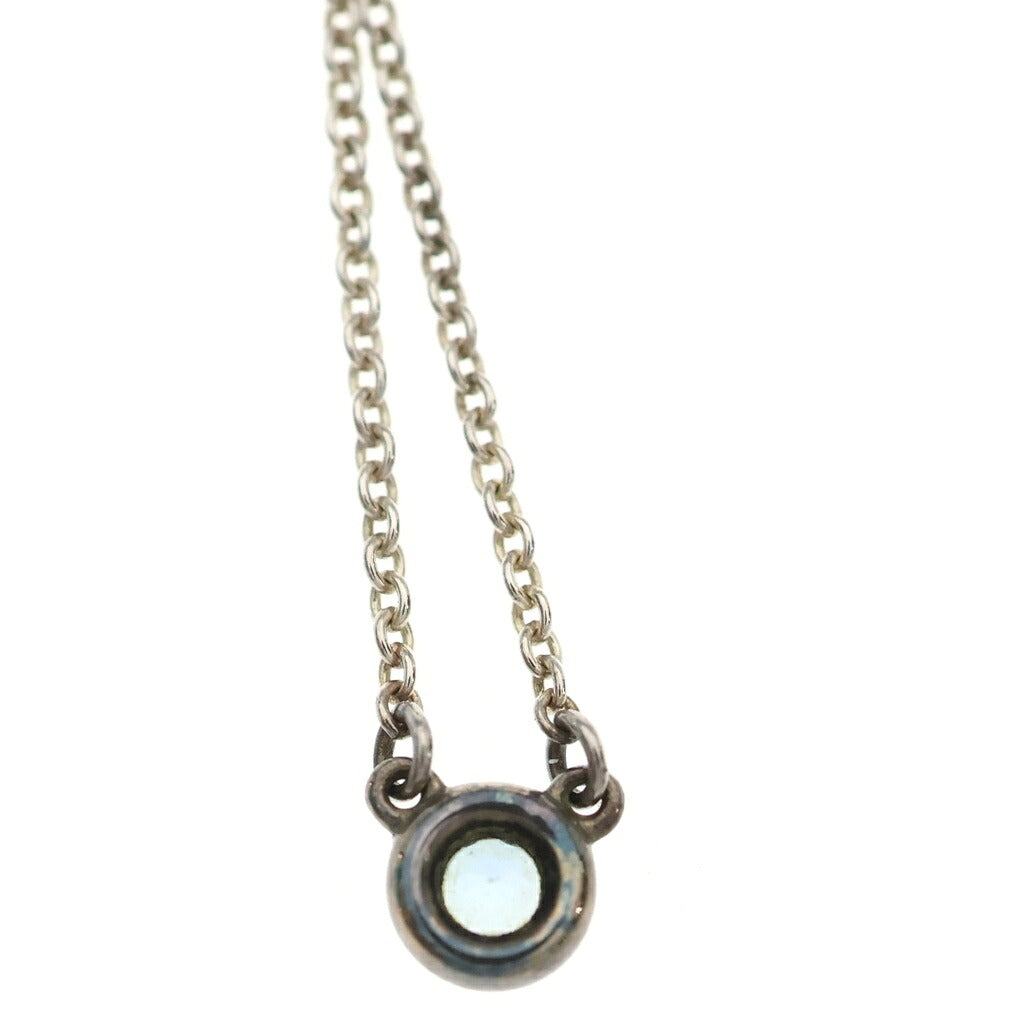 TIFFANY & Co.(ティファニー) バイザヤード アクアマリン ネックレス ペンダント チェーン ライトブルー×シルバー Ag925