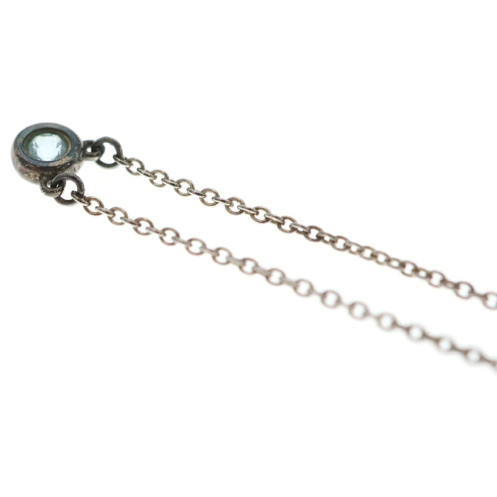 TIFFANY & Co.(ティファニー) バイザヤード アクアマリン ネックレス ペンダント チェーン ライトブルー×シルバー Ag925