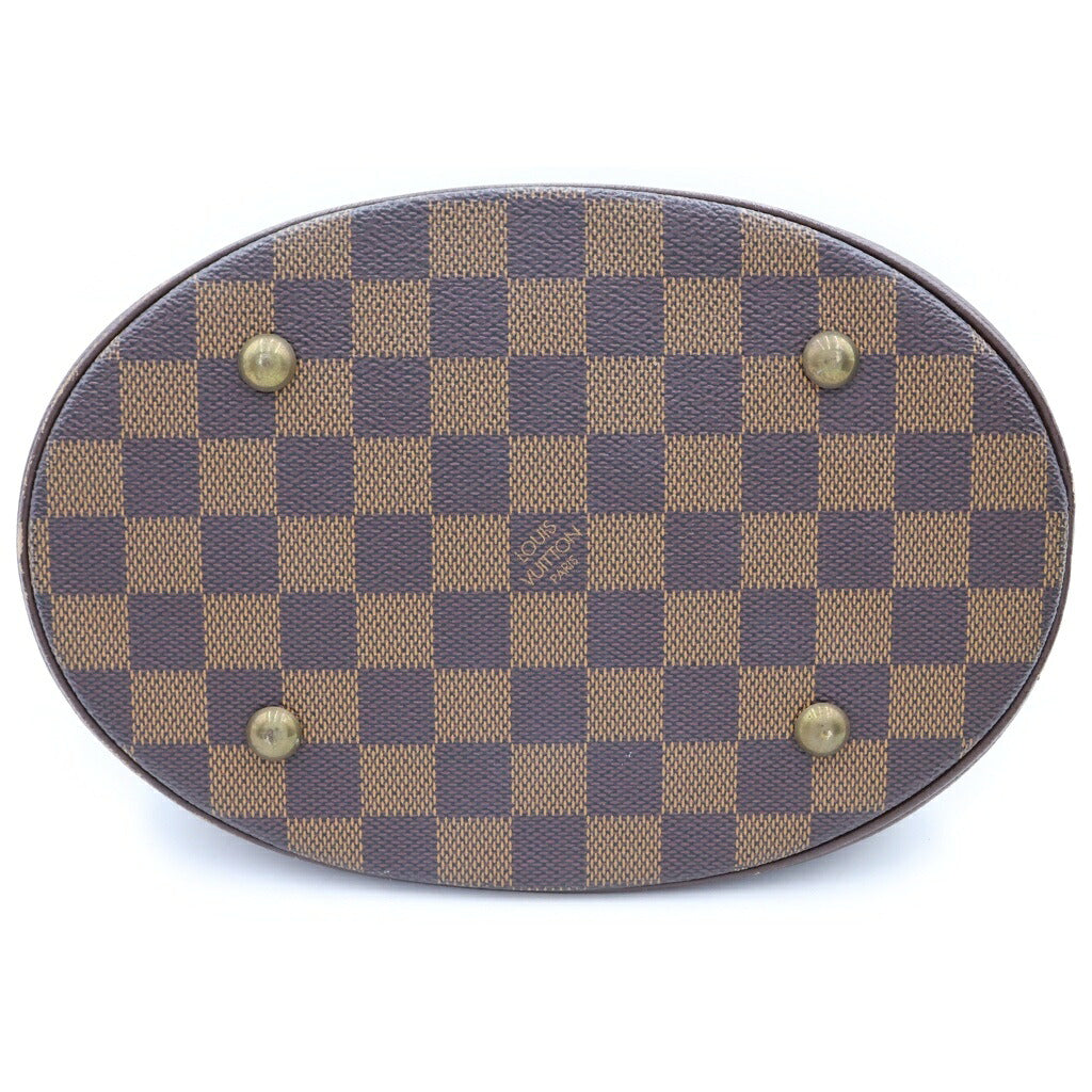 LOUIS VUITTON(ルイヴィトン) ダミエ マレ ミニハンドバッグ トートバッグ ブラウン レザー×PVC N42240 ゴールド金具