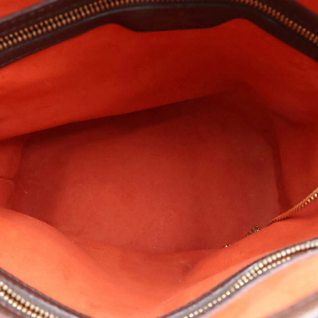 LOUIS VUITTON(ルイヴィトン) ダミエ マレ ミニハンドバッグ トートバッグ ブラウン レザー×PVC N42240 ゴールド金具