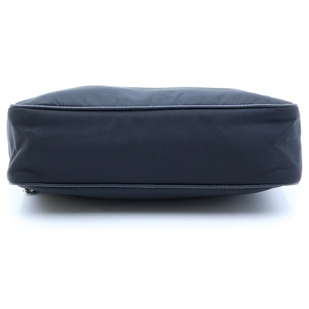 PRADA(プラダ) リエディション2005 2WAYチェーンハンドバッグ ショルダーバッグ ブラック レザー×ナイロン 1BH204 シルバー金具