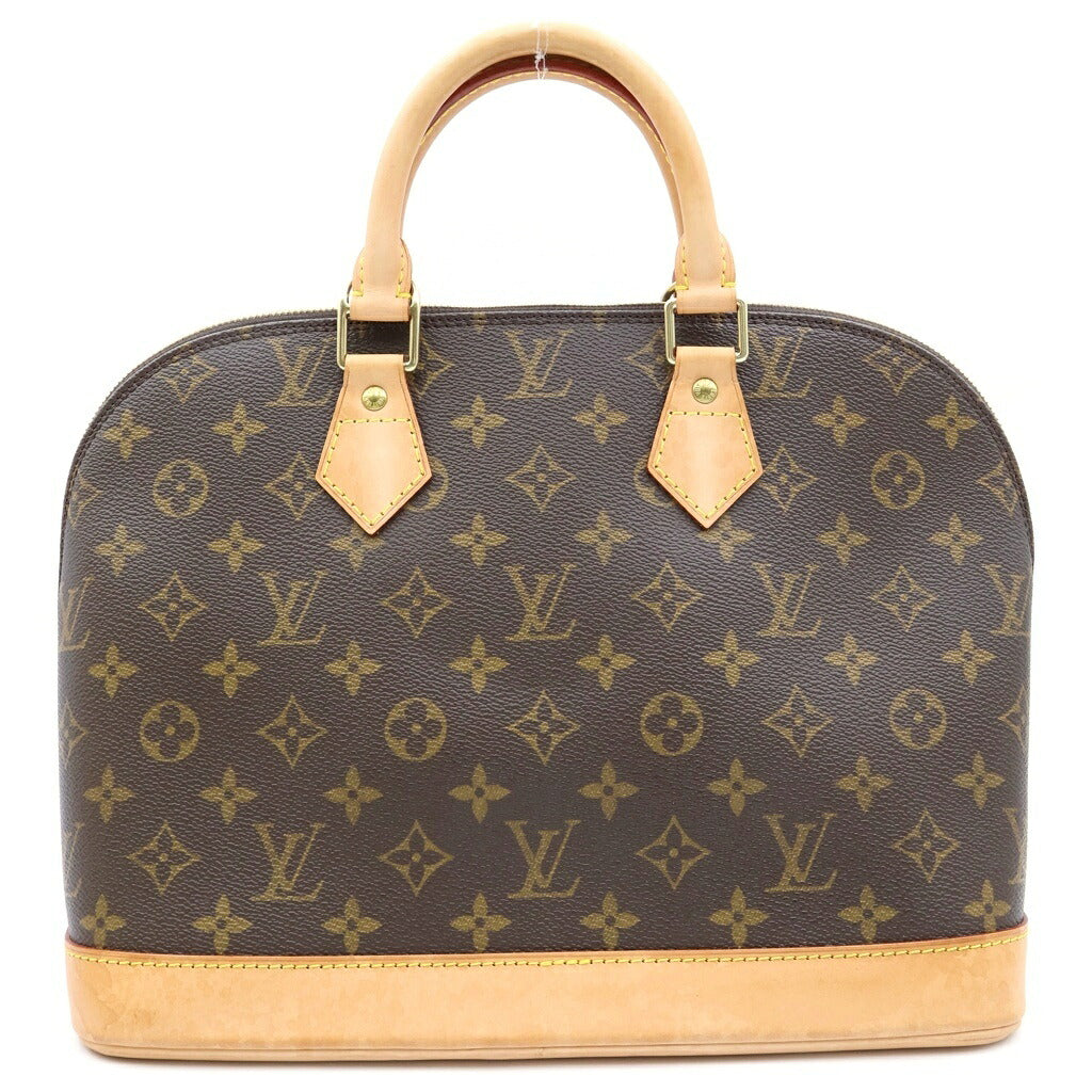 LOUIS VUITTON(ルイヴィトン) モノグラム アルマPM ハンドバッグ ブラウン レザー×PVC M51130 ゴールド金具