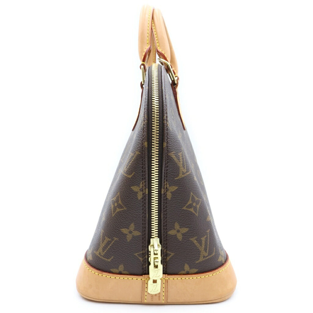 LOUIS VUITTON(ルイヴィトン) モノグラム アルマPM ハンドバッグ ブラウン レザー×PVC M51130 ゴールド金具