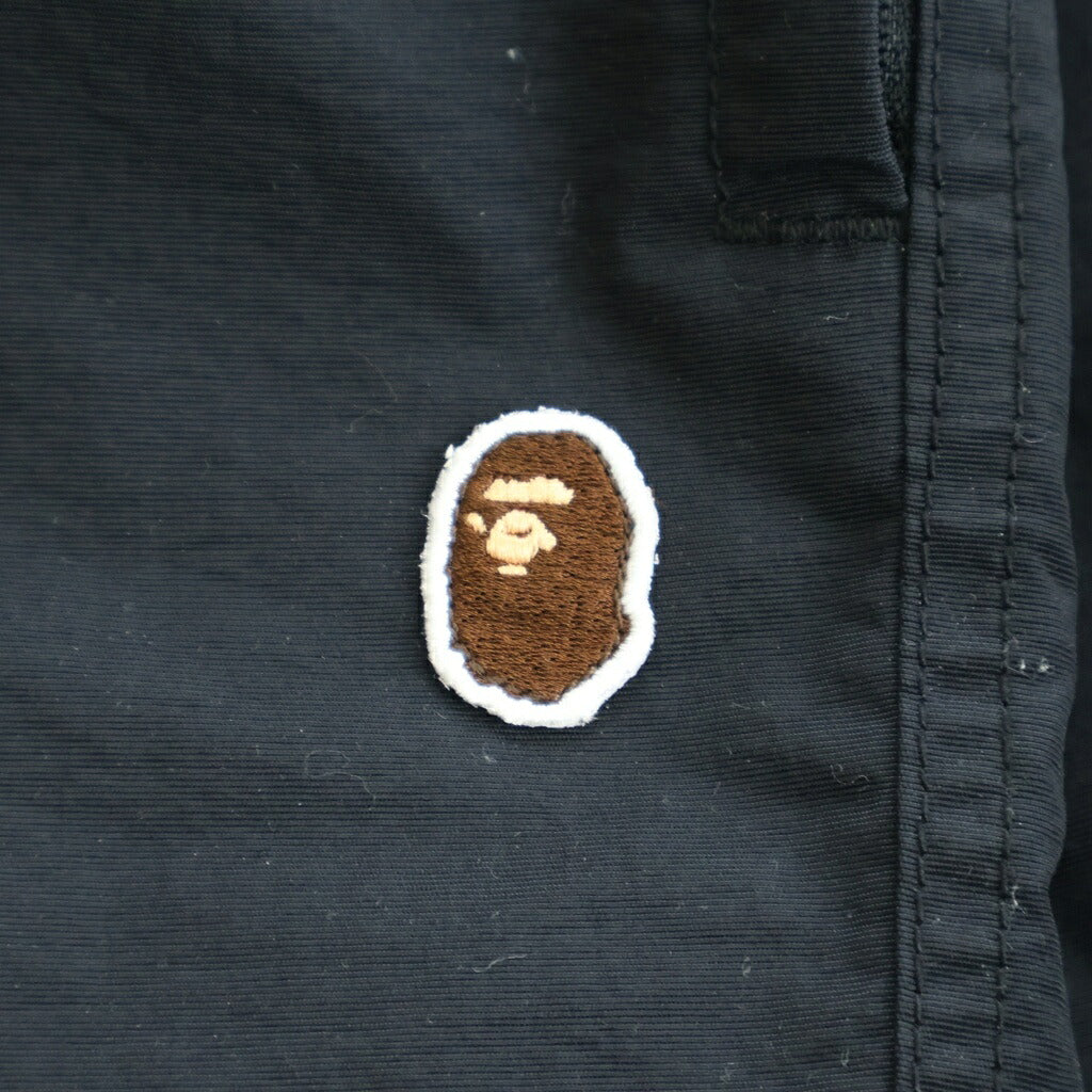 A BATHING APE(アベイシングエイプ) ワッペンロゴ ナイロン ハーフ ショートパンツ ショーツ ブラック
