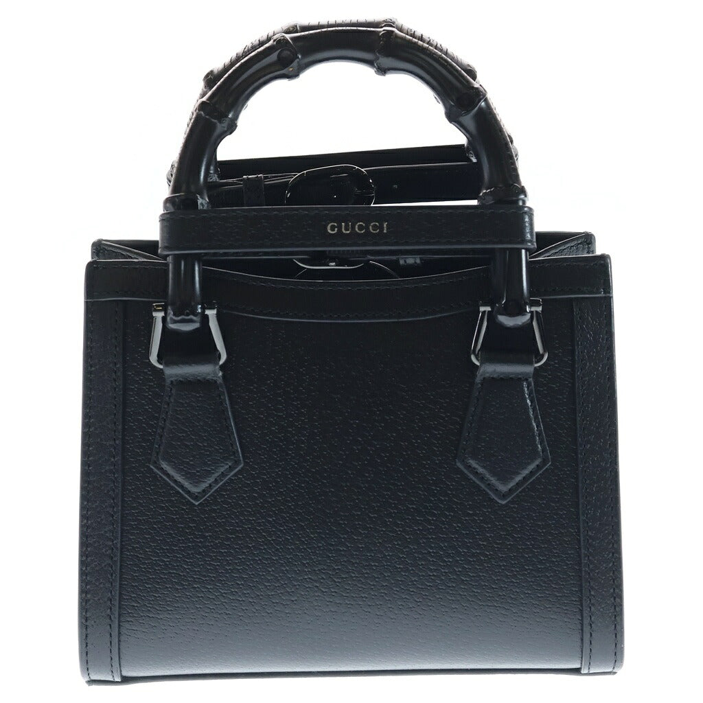 GUCCI(グッチ) ダイアナ スモール 2WAYハンドバッグ ショルダーバッグ ブラック レザー 702721 ブラック金具