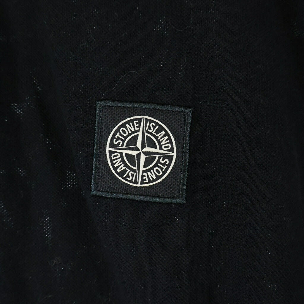 STONE ISLAND(ストーンアイランド) ワッペンロゴ 半袖 ポロシャツ ブラック L1S152200010S0018