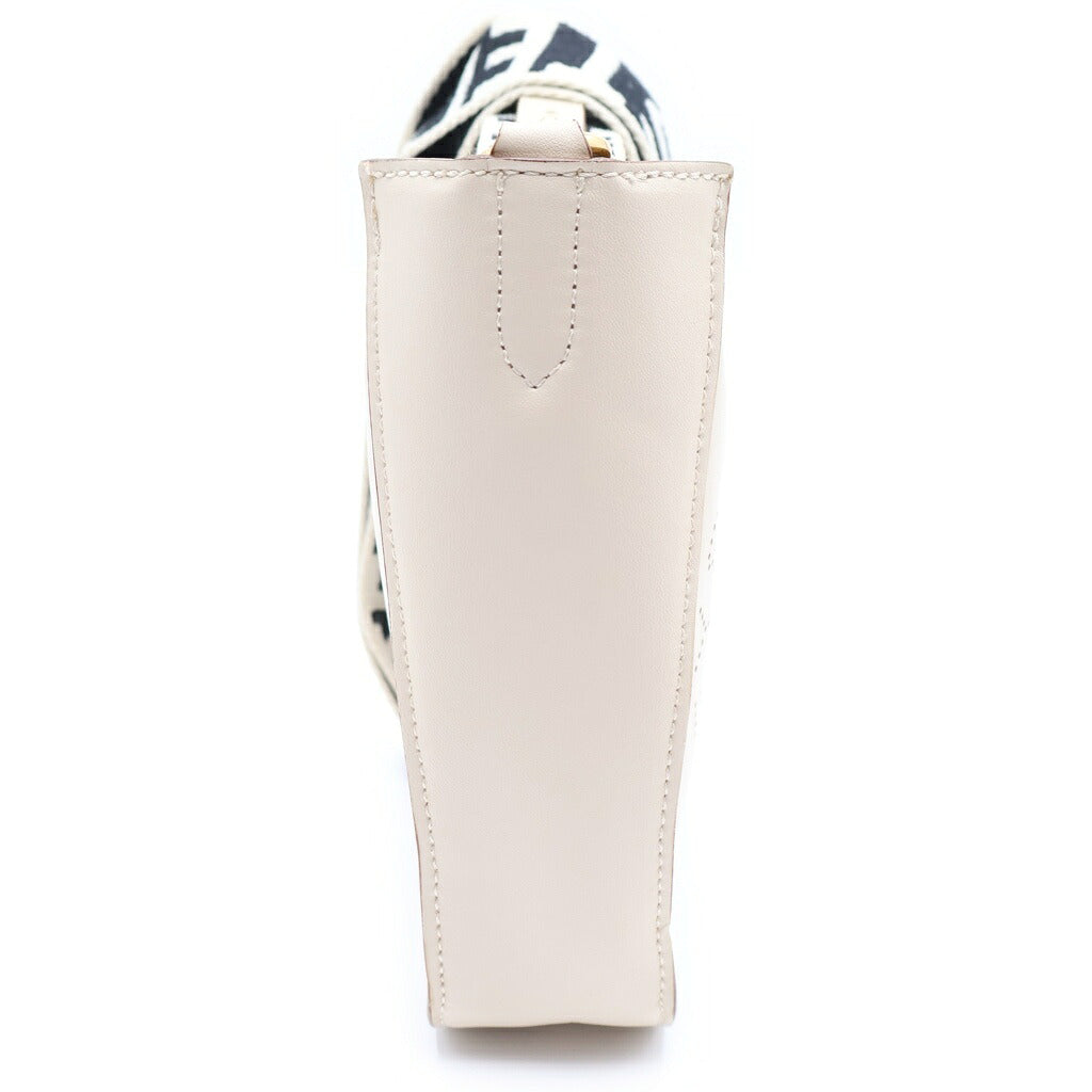 STELLA McCARTNEY(ステラマッカートニー) ステラロゴ クロスボディバッグ ショルダーバッグ アイボリー レザー ゴールド金具