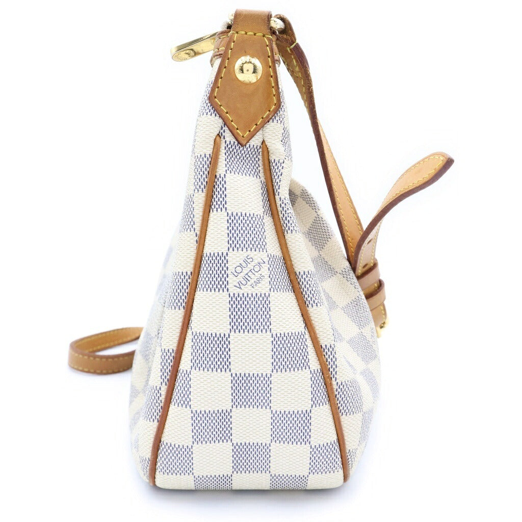 LOUIS VUITTON(ルイヴィトン) ダミエアズール シラクーサPM ショルダーバッグ アイボリー×ブラウン レザー×PVC N41113 ゴールド金具