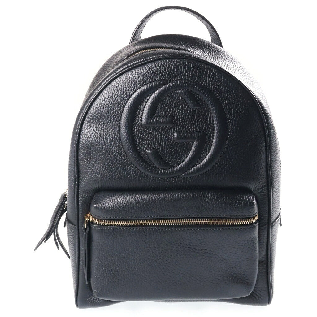 GUCCI(グッチ) ソーホー リュックサック バックパック ブラック レザー 536192 ゴールド金具