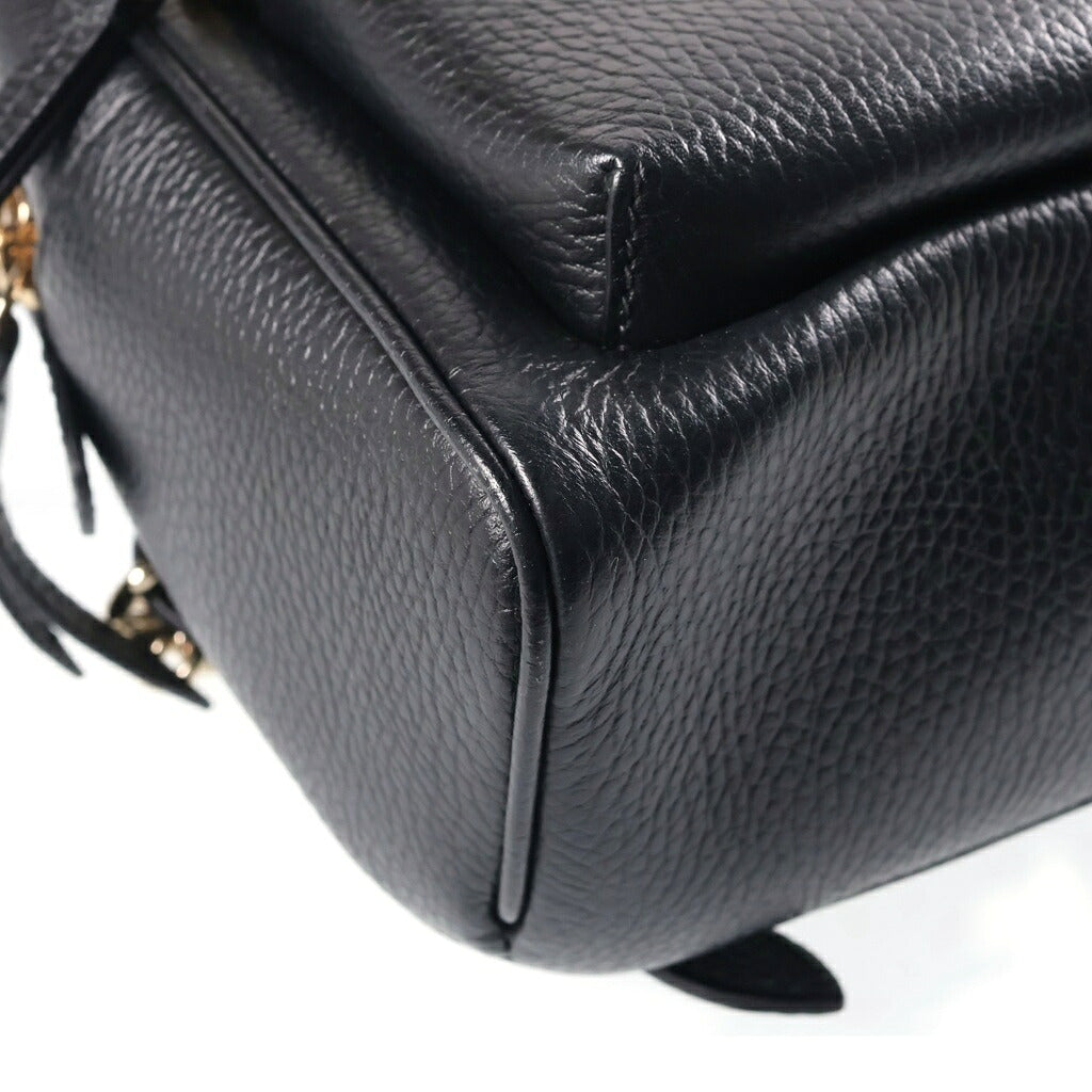 GUCCI(グッチ) ソーホー リュックサック バックパック ブラック レザー 536192 ゴールド金具