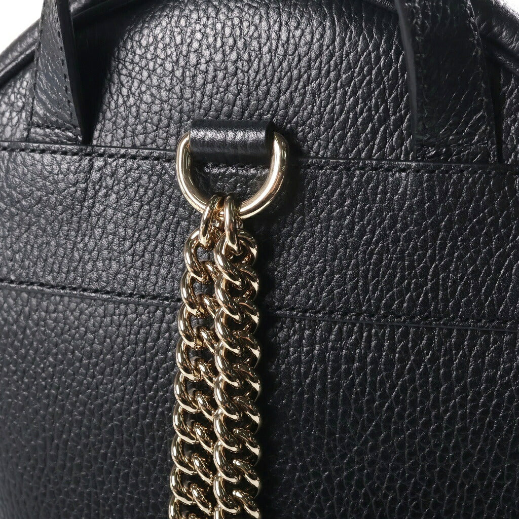 GUCCI(グッチ) ソーホー リュックサック バックパック ブラック レザー 536192 ゴールド金具