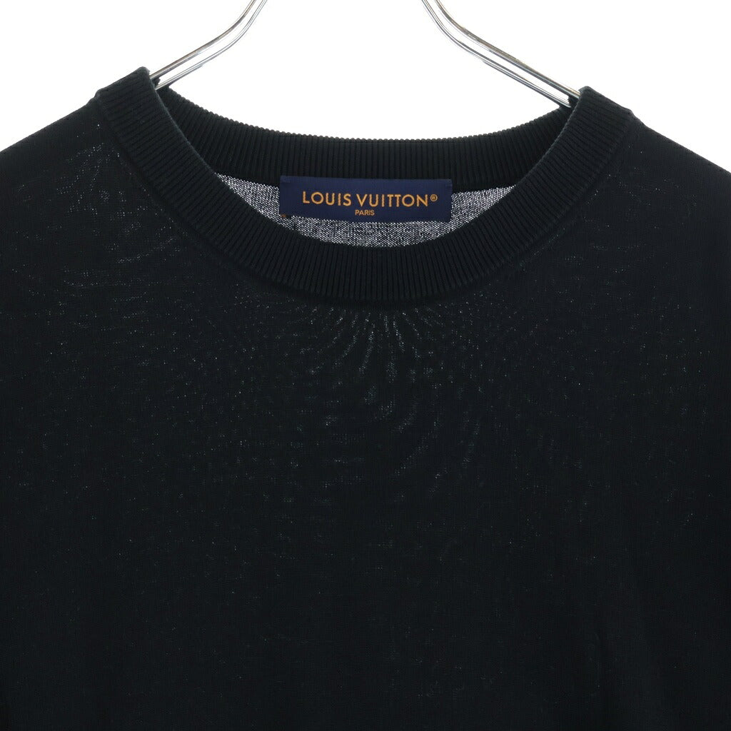 LOUIS VUITTON(ルイヴィトン) モノグラム グラディエント エンベリッシュド Tシャツ 半袖 コットン ブラック