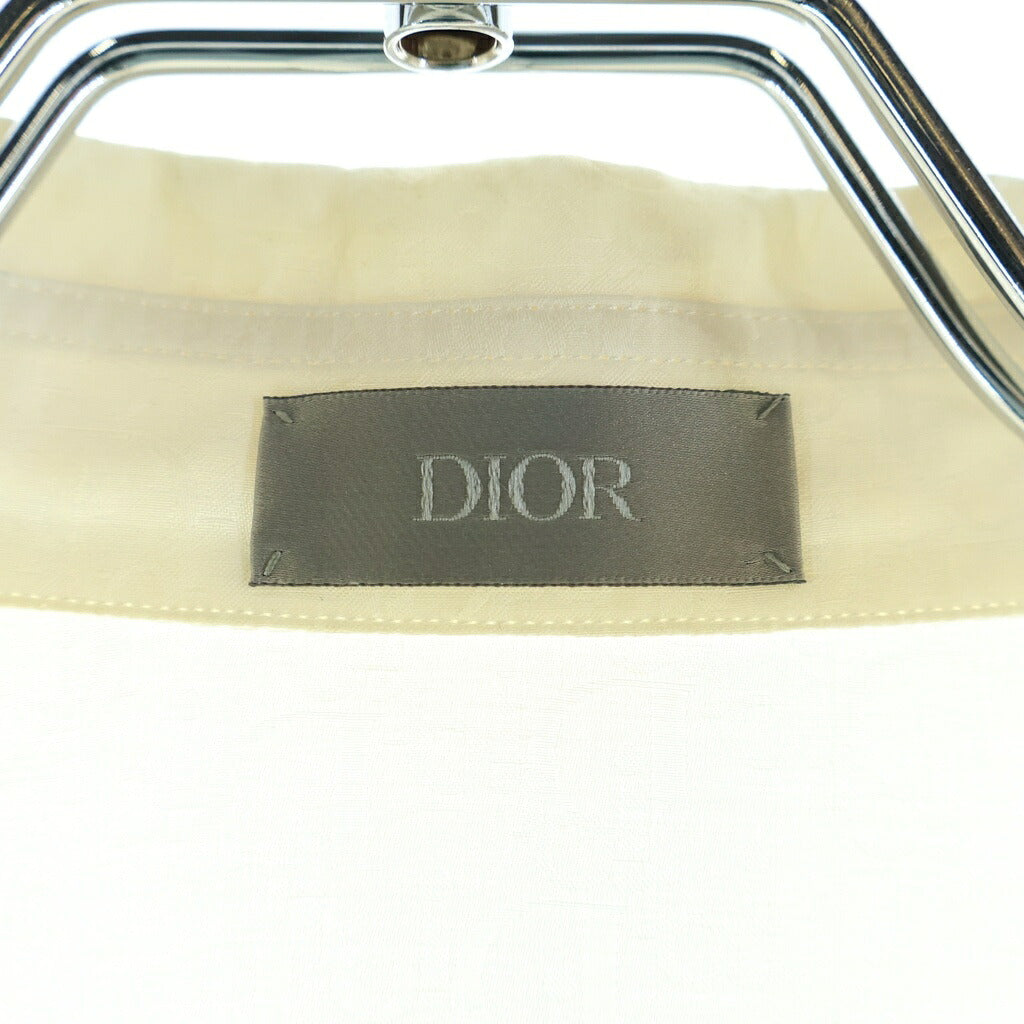 Christian Dior(クリスチャンディオール) シャツ 半袖 オブリーク シルク ホワイト