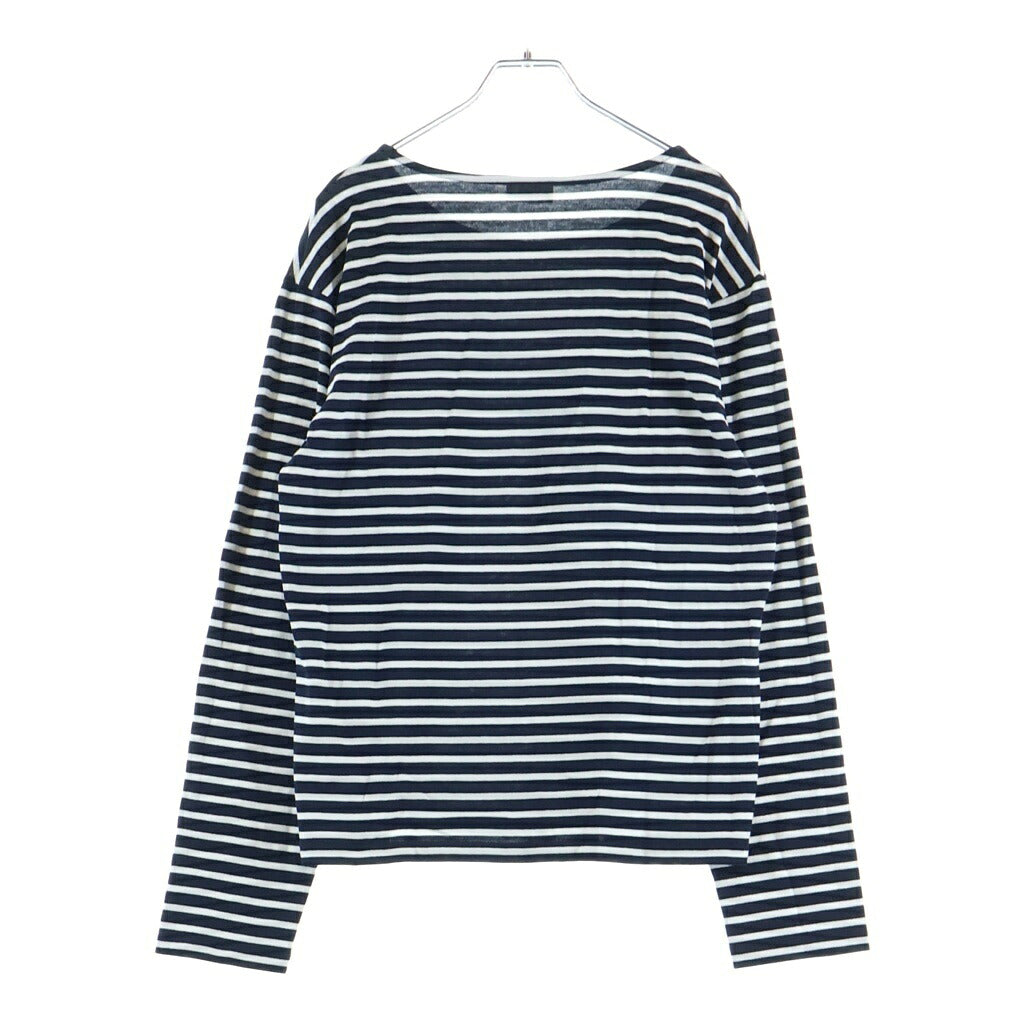 CELINE(セリーヌ) Tシャツ 長袖 トップス ボーダー トリオンフ ロゴ ネイビー/ホワイト