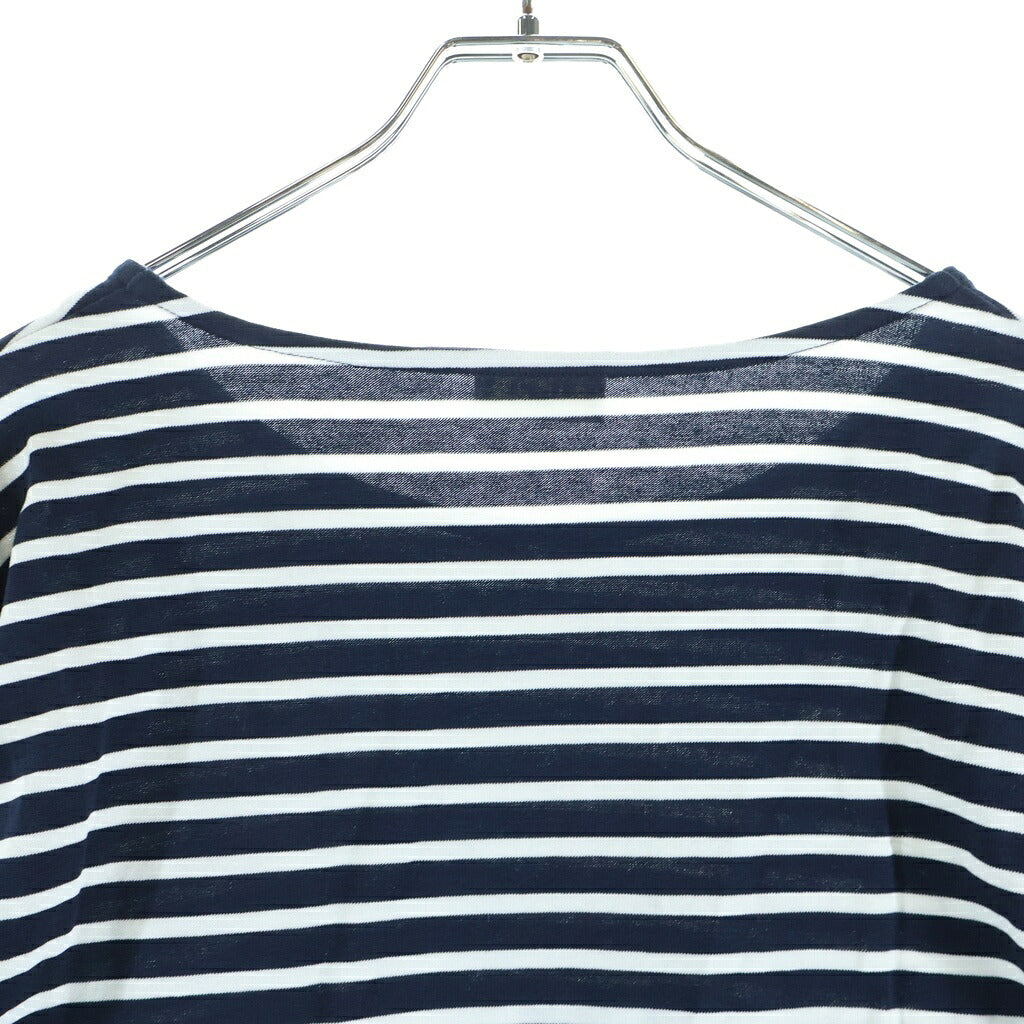 CELINE(セリーヌ) Tシャツ 長袖 トップス ボーダー トリオンフ ロゴ ネイビー/ホワイト