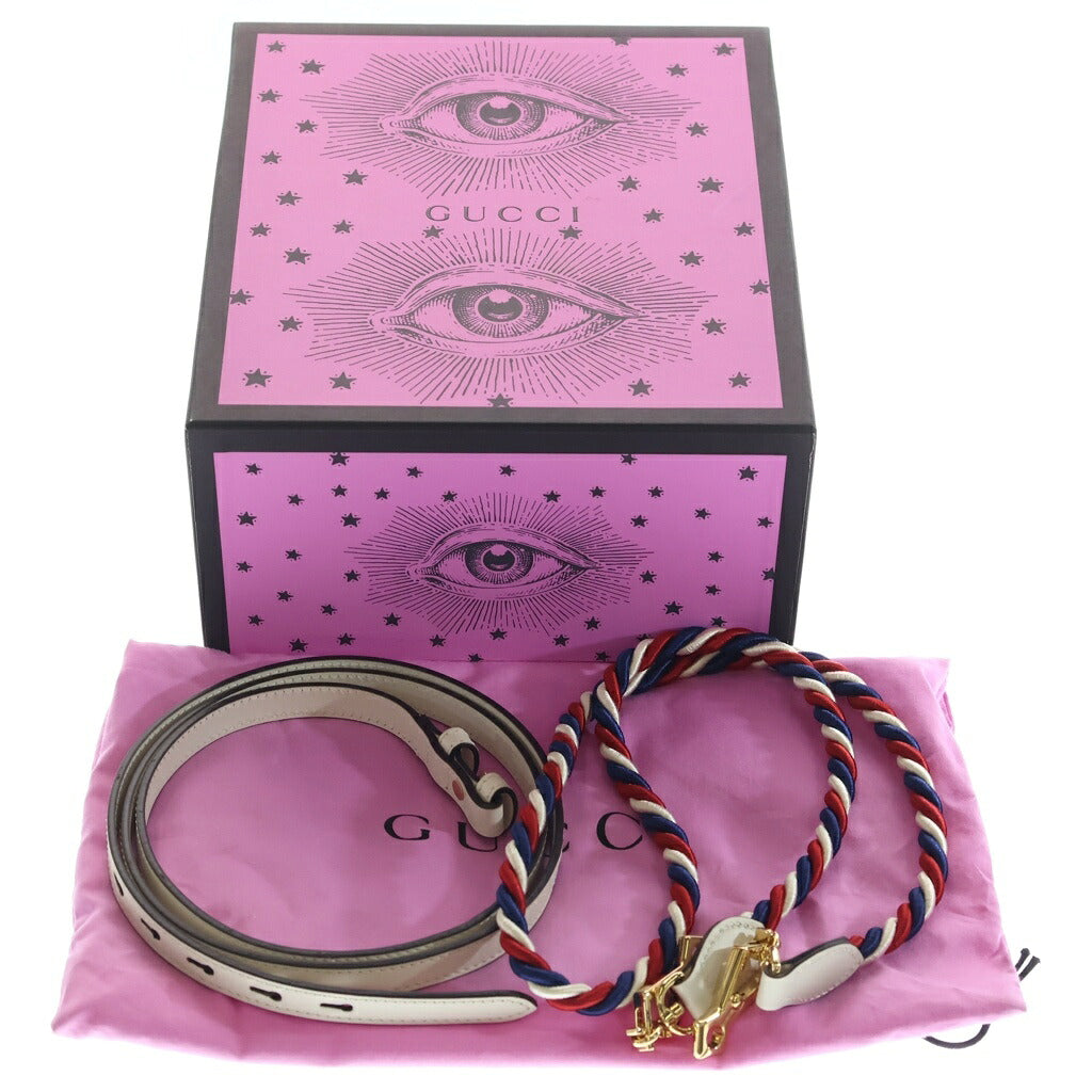 GUCCI(グッチ) シルヴィミニ 2WAYハンドバッグ ショルダーバッグ ホワイト レザー 470270 ゴールド金具
