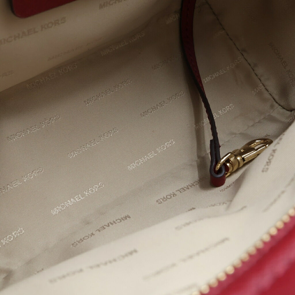 MICHAEL KORS(マイケルコース) セルマ ミディアム メッセンジャー ショルダーバッグ レッド レザー ゴールド金具