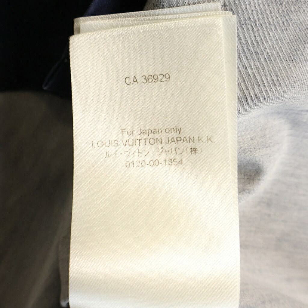 LOUIS VUITTON(ルイヴィトン) ×NIGO 22SS 半袖シャツ ジャイアントダミエ コットン ネイビー RM221M