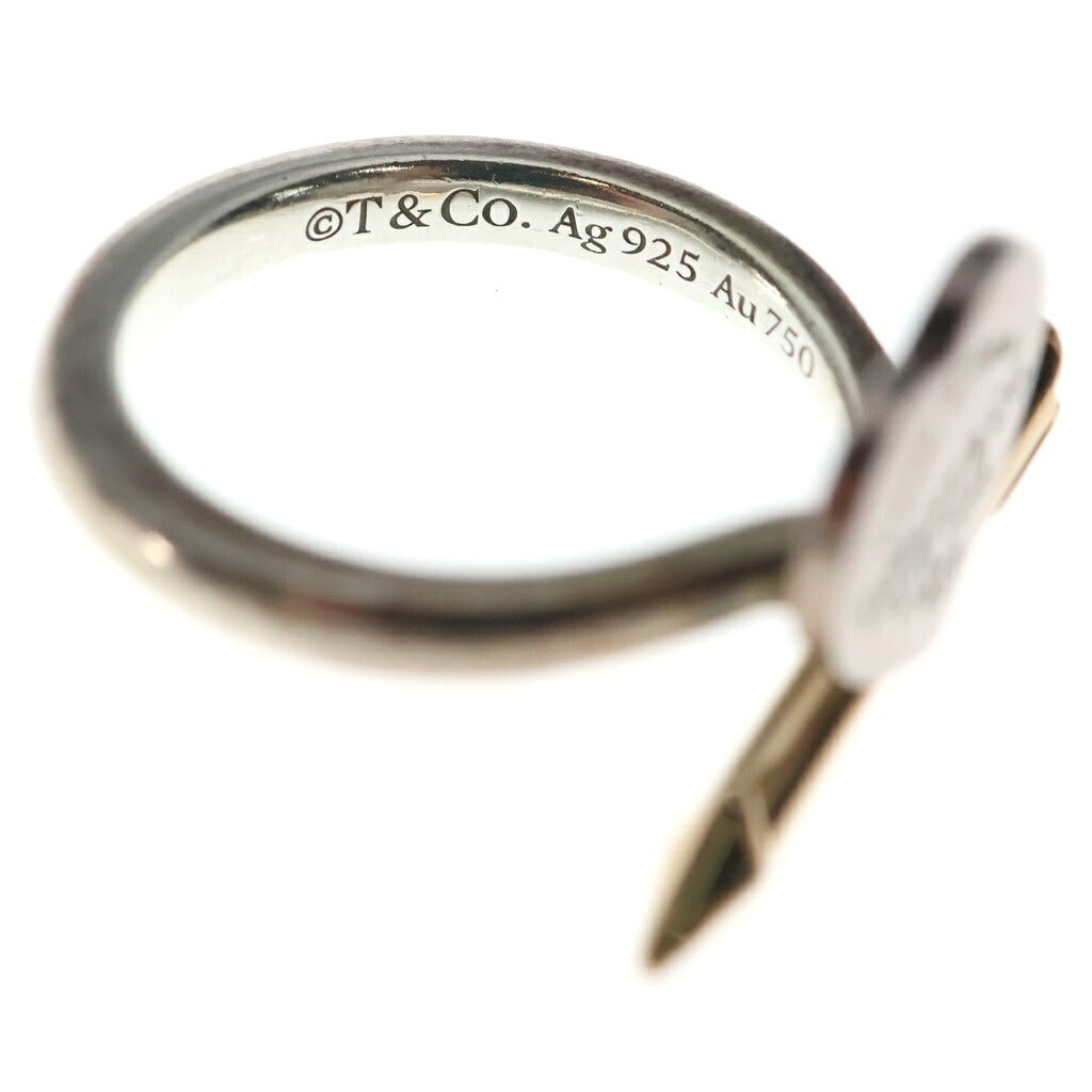 TIFFANY & Co.(ティファニー) リターン トゥ ラブストラック ハート タグ リング シルバー×ピンクゴールド Ag925 ×Au750PG