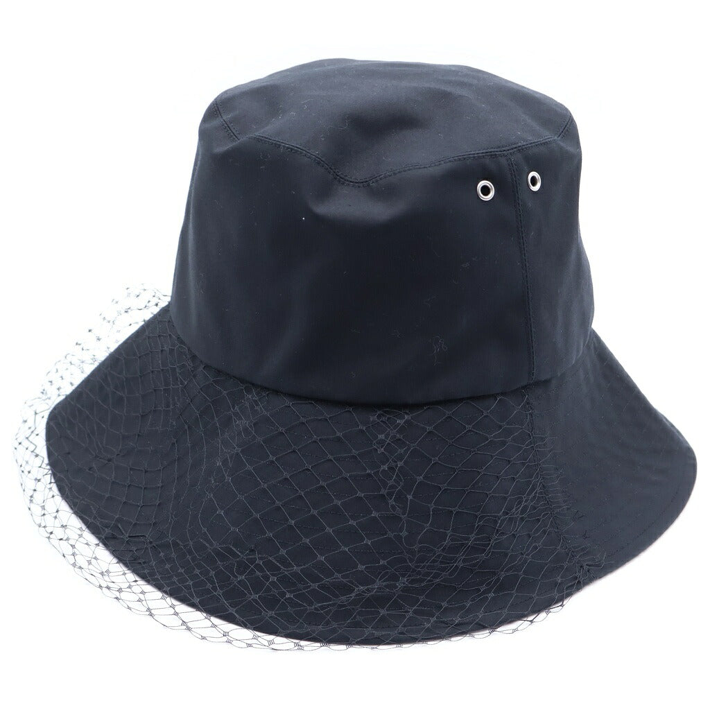 Christian Dior(クリスチャンディオール) TEDDY-D ボブ バケットハット 帽子 オブリーク チュール付き ブラック 95TDD924G130