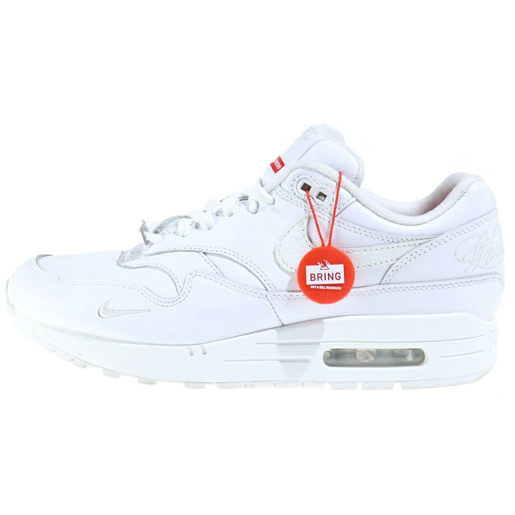 NIKE(ナイキ) ×SUPREME AIR MAX 1 '87 SP シュプリーム エアマックス ローカットシューズ スニーカー US8/26cm ホワイト HF8813-100