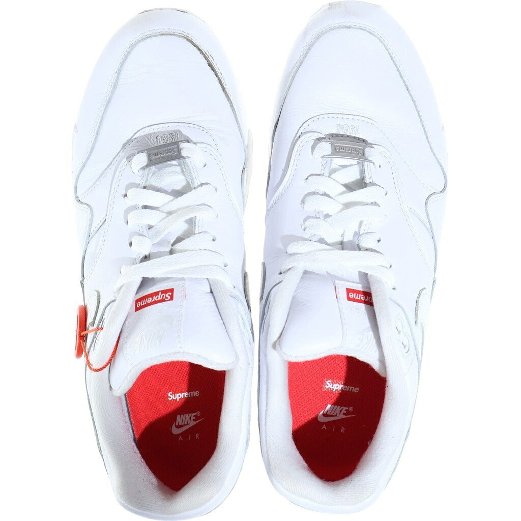 NIKE(ナイキ) ×SUPREME AIR MAX 1 '87 SP シュプリーム エアマックス ローカットシューズ スニーカー US8/26cm ホワイト HF8813-100