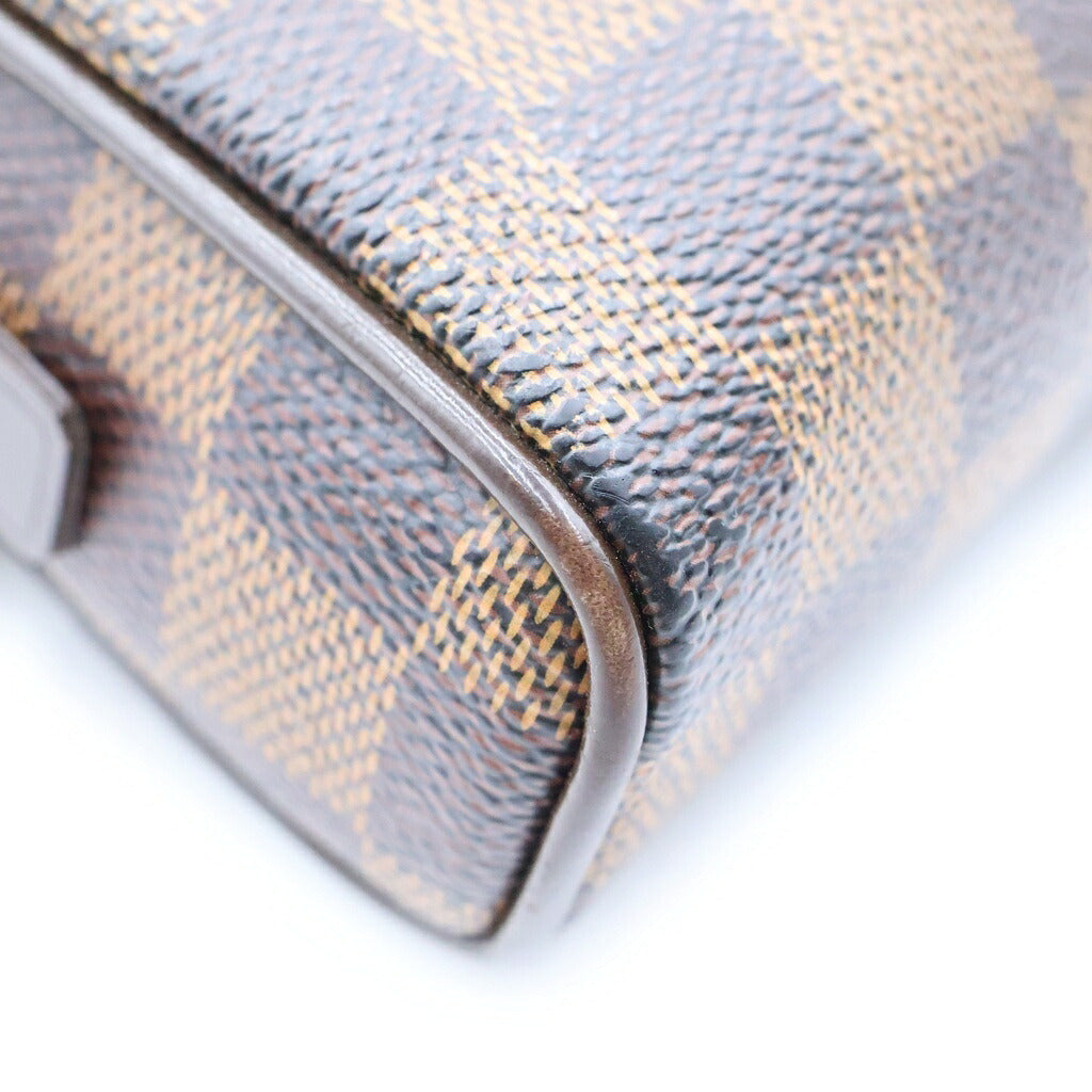 LOUIS VUITTON(ルイヴィトン) ダミエ バムバッグブルックリン ウエストバッグ ボディバッグ ショルダーバッグ ブラウン レザー×PVC N41101 ブラウン金具