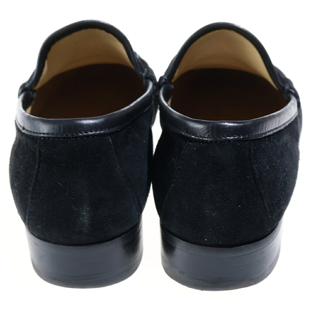 GUCCI(グッチ) ホースビット スエードレザー ローカットシューズ ローファー ゴールド金具 ブラック レディース