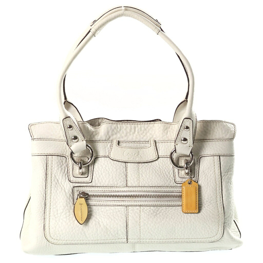 COACH(コーチ) ペネロピ ハンドバッグ ワンショルダーバッグ ホワイト レザー 13164 シルバー金具