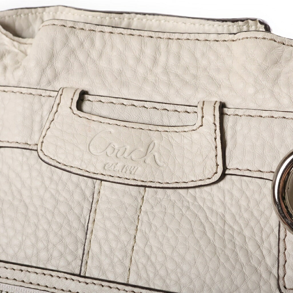 COACH(コーチ) ペネロピ ハンドバッグ ワンショルダーバッグ ホワイト レザー 13164 シルバー金具