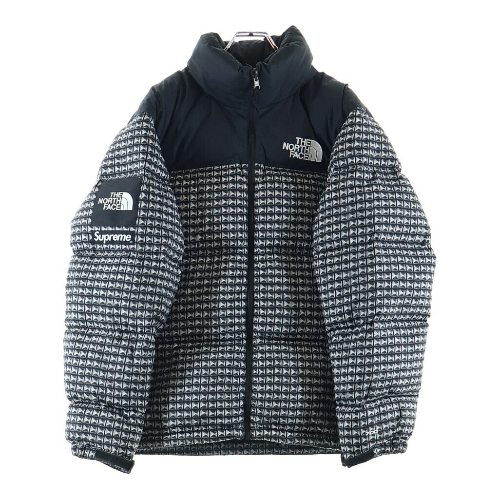 SUPREME(シュプリーム) 21SS ×THE NORTH FACE Studded Nuptse Jacket ザノースフェイス スタッズ プリント ヌプシ ダウンジャケット ブラック ND421001