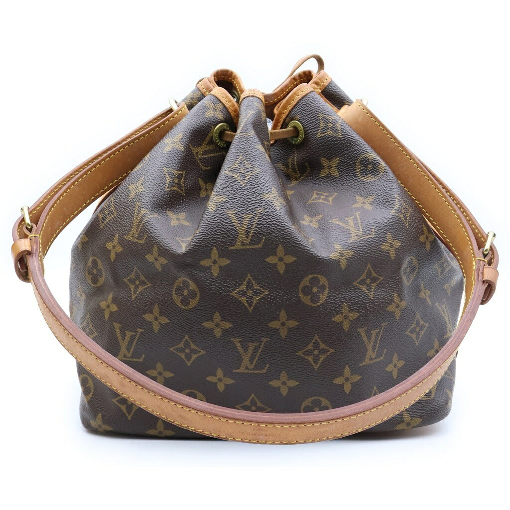 LOUIS VUITTON(ルイヴィトン) モノグラム ノエ ショルダーバッグ ブラウン レザー×PVC M42224 ゴールド金具