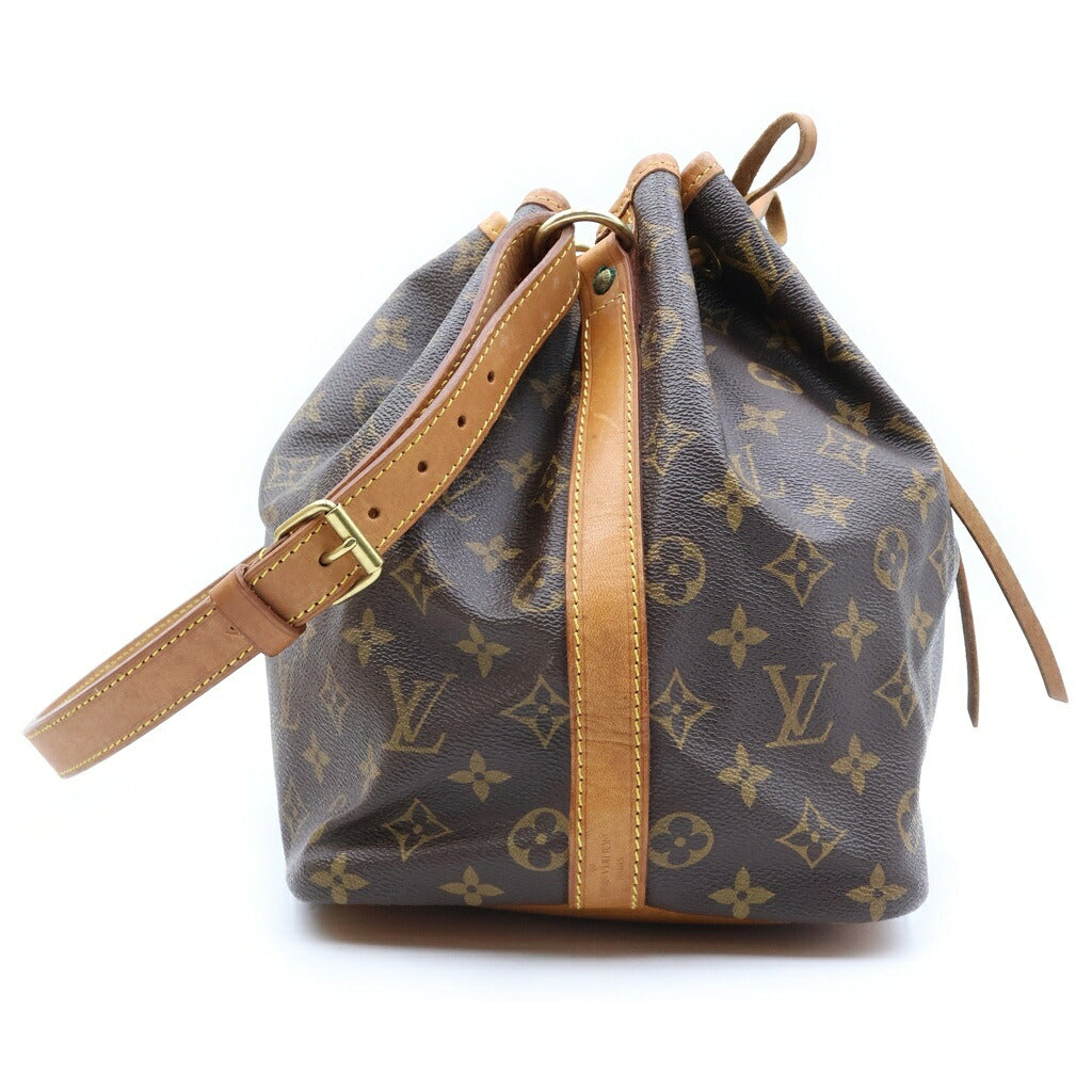 LOUIS VUITTON(ルイヴィトン) モノグラム ノエ ショルダーバッグ ブラウン レザー×PVC M42224 ゴールド金具