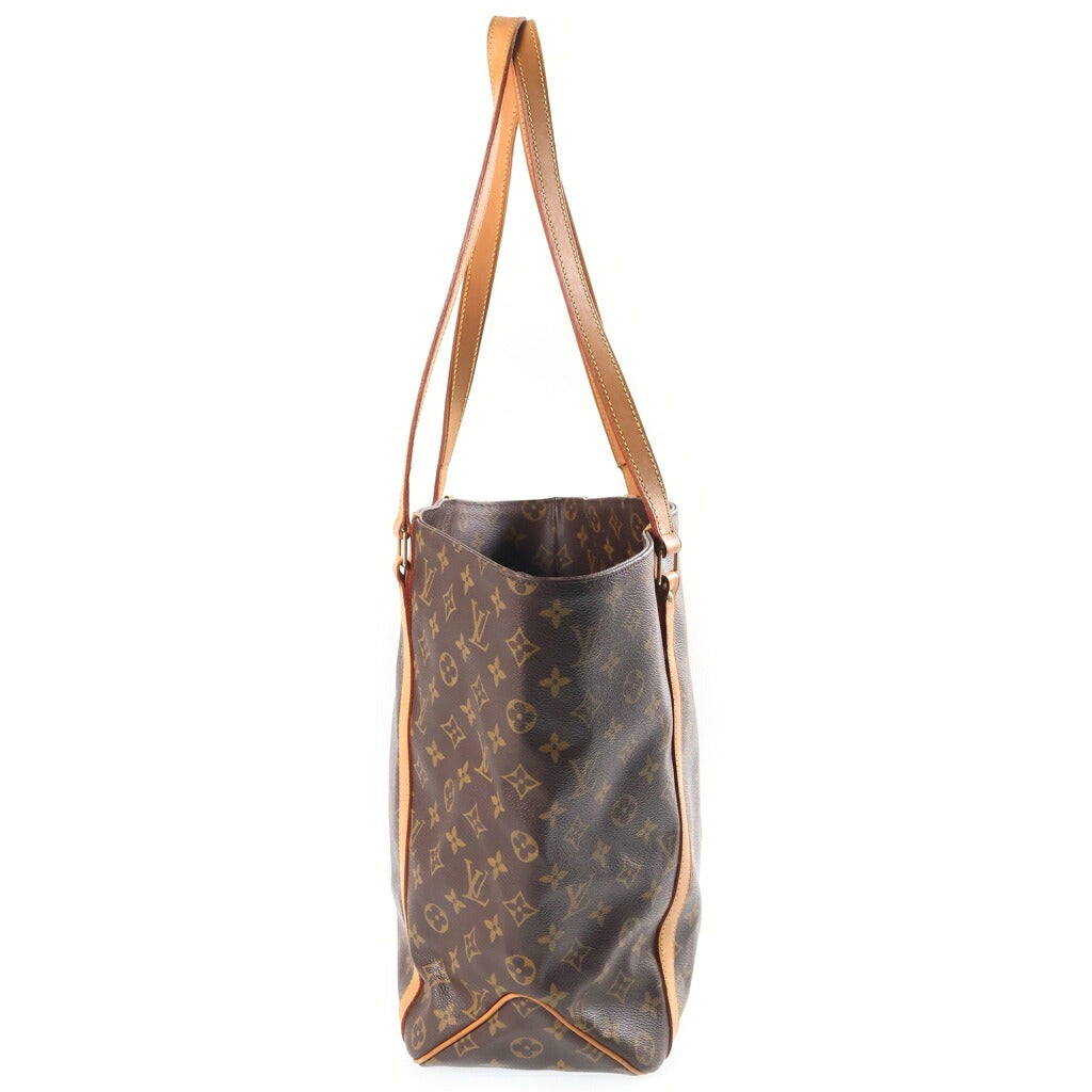 LOUIS VUITTON(ルイヴィトン) モノグラム サックショッピング トートバッグ ハンドバッグ ブラウン レザー×PVC M51108 ゴールド金具