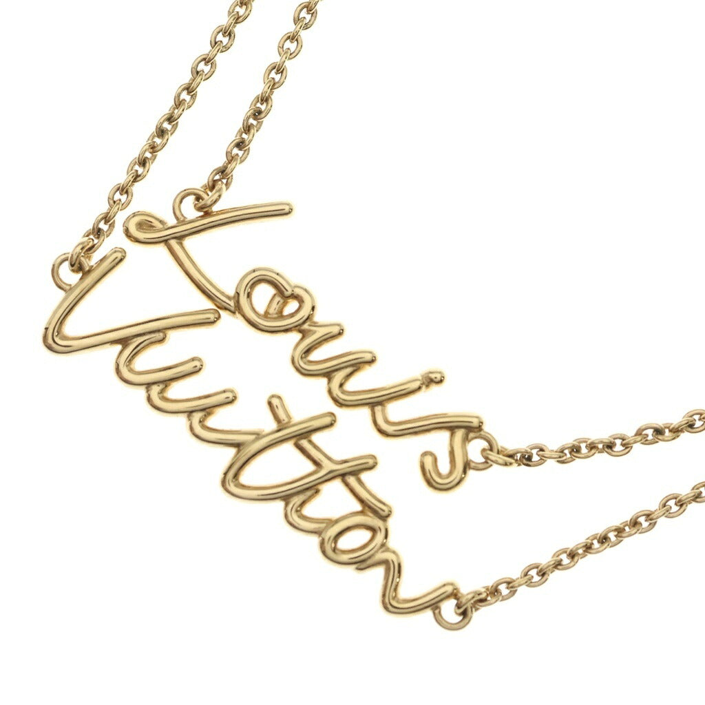 LOUIS VUITTON(ルイヴィトン) LVスクリプト ネックレス ペンダント チェーン ゴールド GP M03263