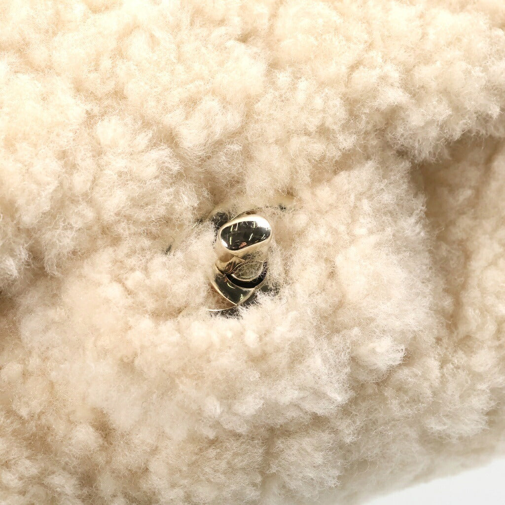 CHANEL(シャネル) マトラッセ トップハンドル チェーンショルダーバッグ アイボリー ボア AS2431
