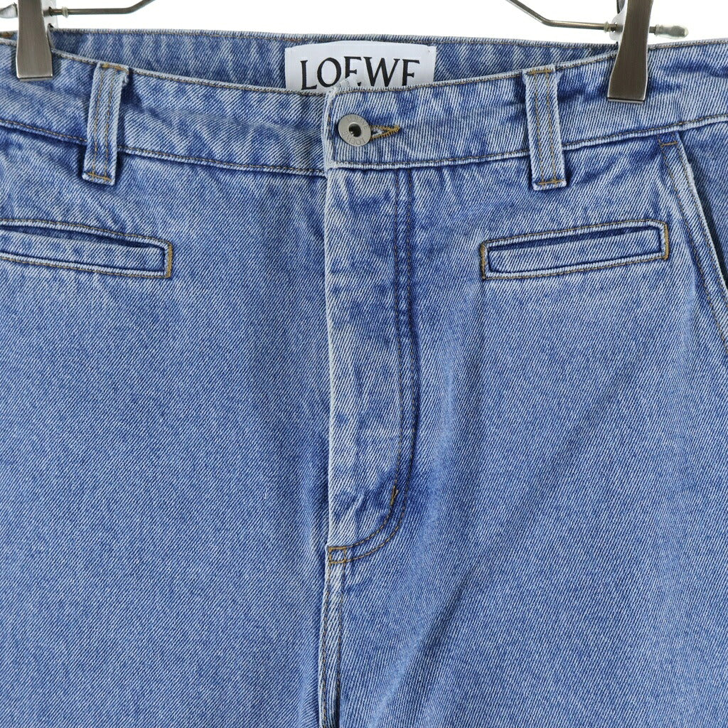 LOEWE(ロエベ) Fisherman Wash Denim Pants フィッシャーマンデニムパンツ ボタンフライ ジーンズ インディゴブルー H2292100IB