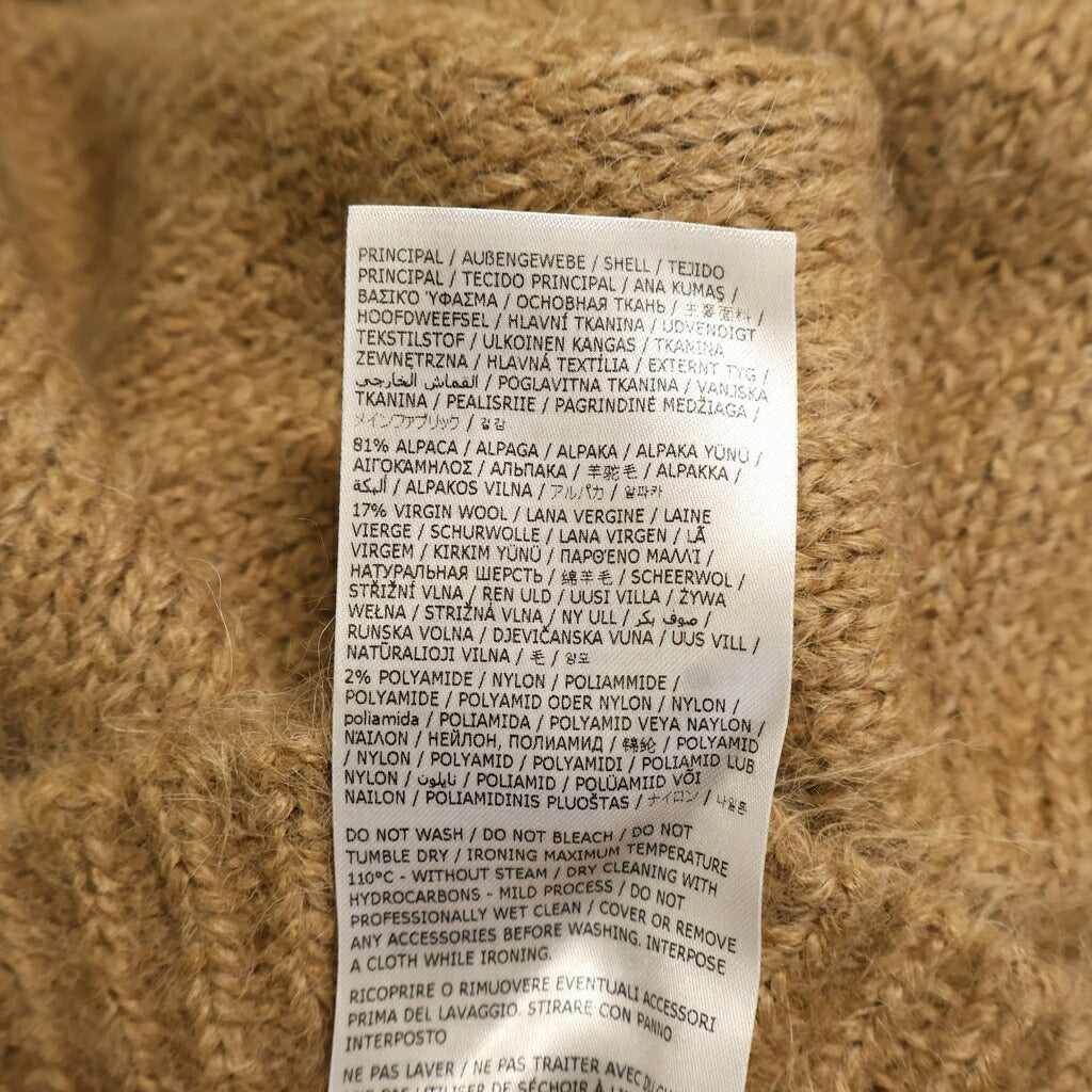 JIL SANDER NAVY(ジルサンダーネイビー) 23AW アルパカ混 セーター シャギーニット ブラウン×レッド J22GP0140