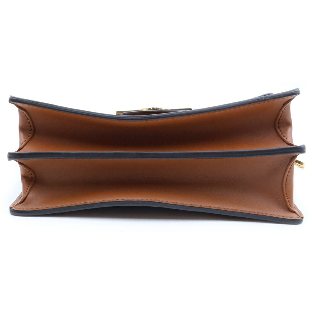 LOUIS VUITTON(ルイヴィトン) モノグラムリバース ドーフィーヌMM ショルダーバッグ ブラウン レザー×PVC M44391 ゴールド金具