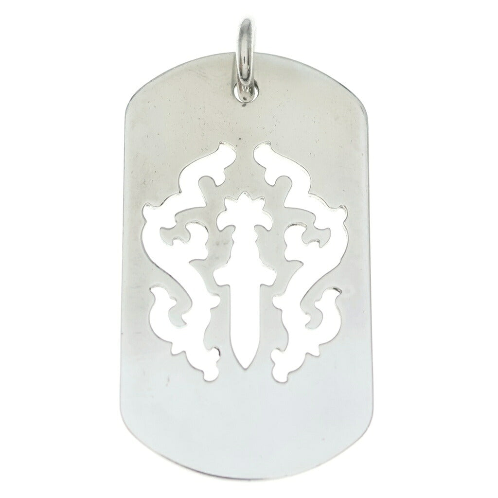 CHROME HEARTS(クロムハーツ) D TAG LRG DAGGER ヴァインダガーカットアウトドッグタグ ラージ ペンダントトップ シルバー BCA240