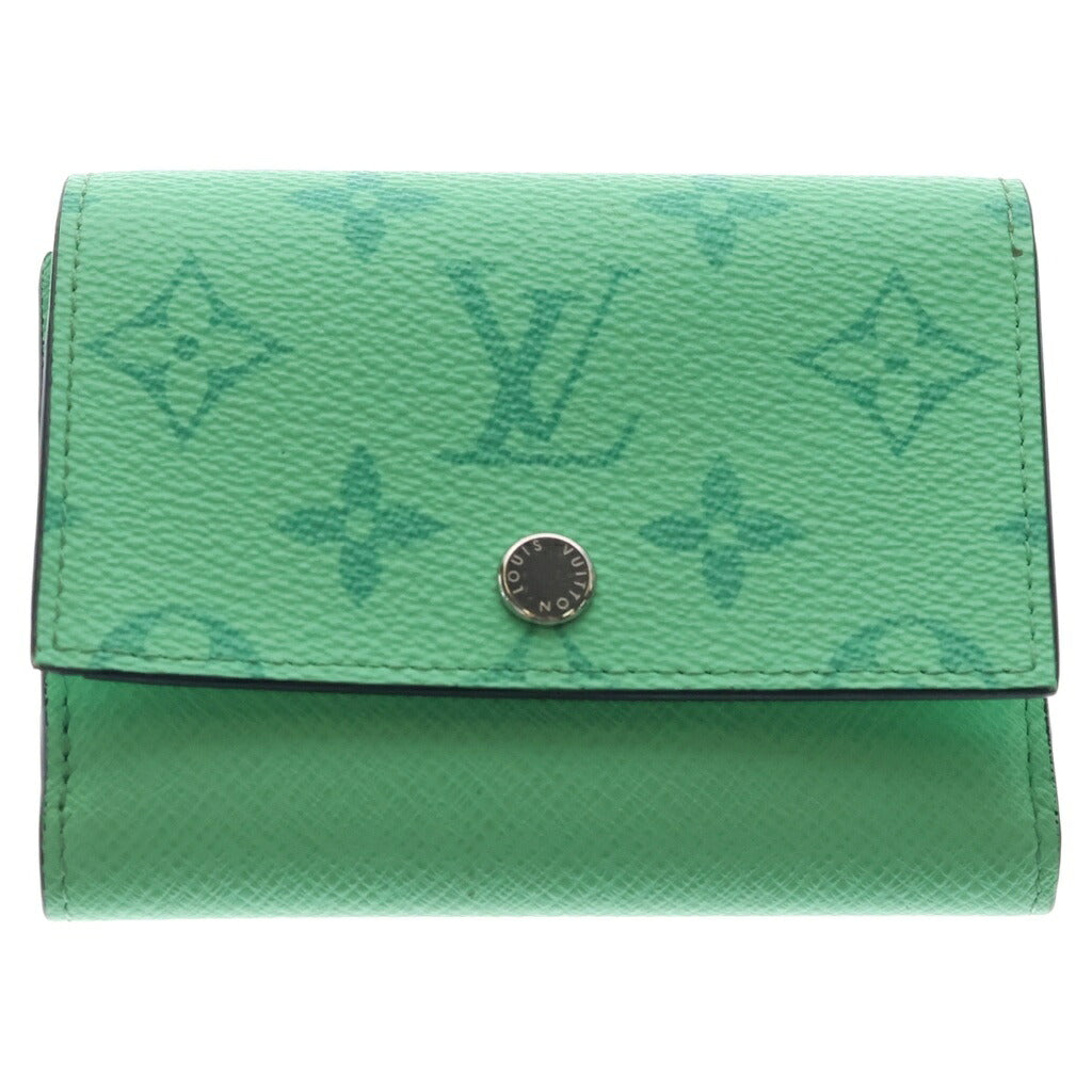 LOUIS VUITTON(ルイヴィトン) タイガラマ ヴィクターウォレット 二つ折り財布 グリーン PVC M28070 シルバー金具