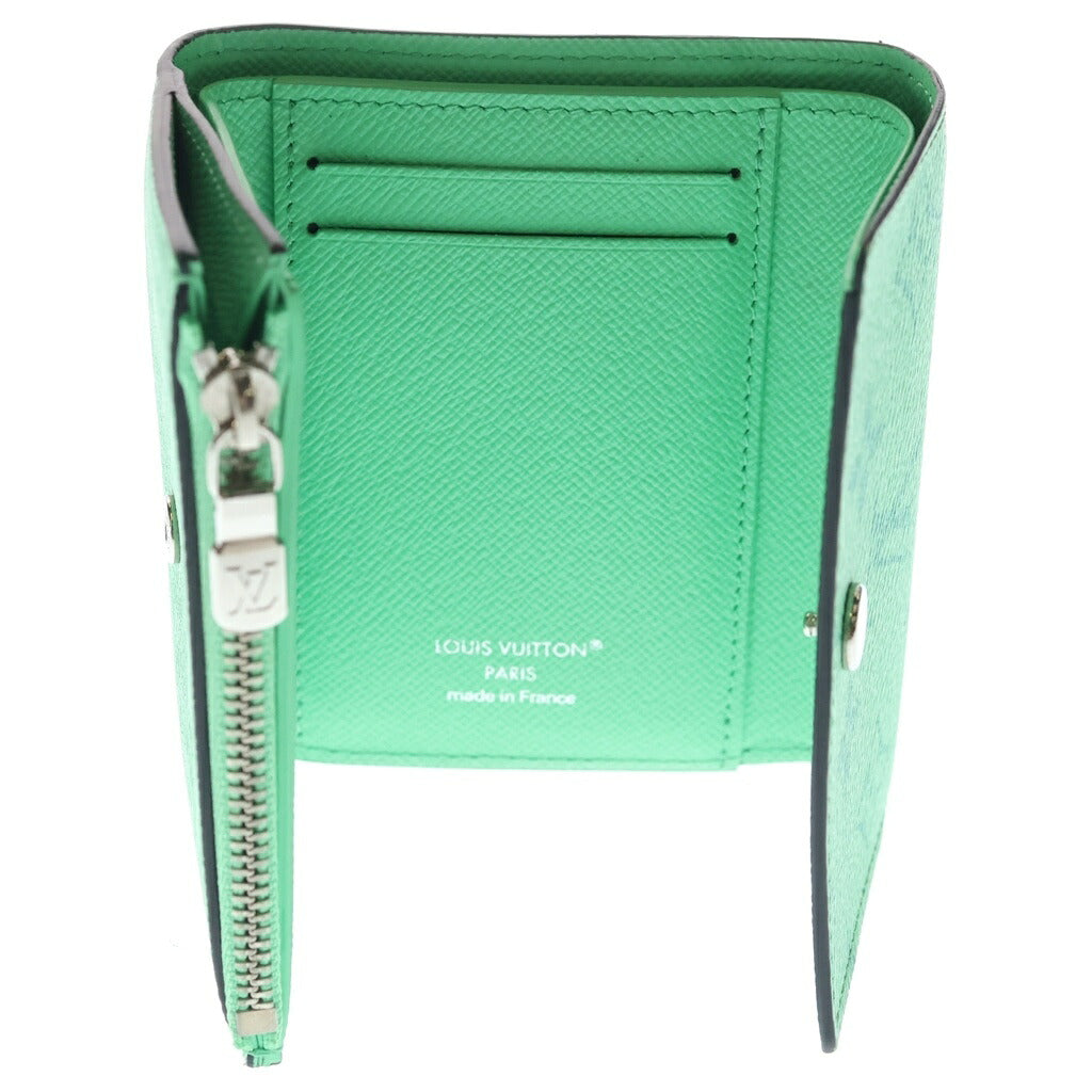 LOUIS VUITTON(ルイヴィトン) タイガラマ ヴィクターウォレット 二つ折り財布 グリーン PVC M28070 シルバー金具