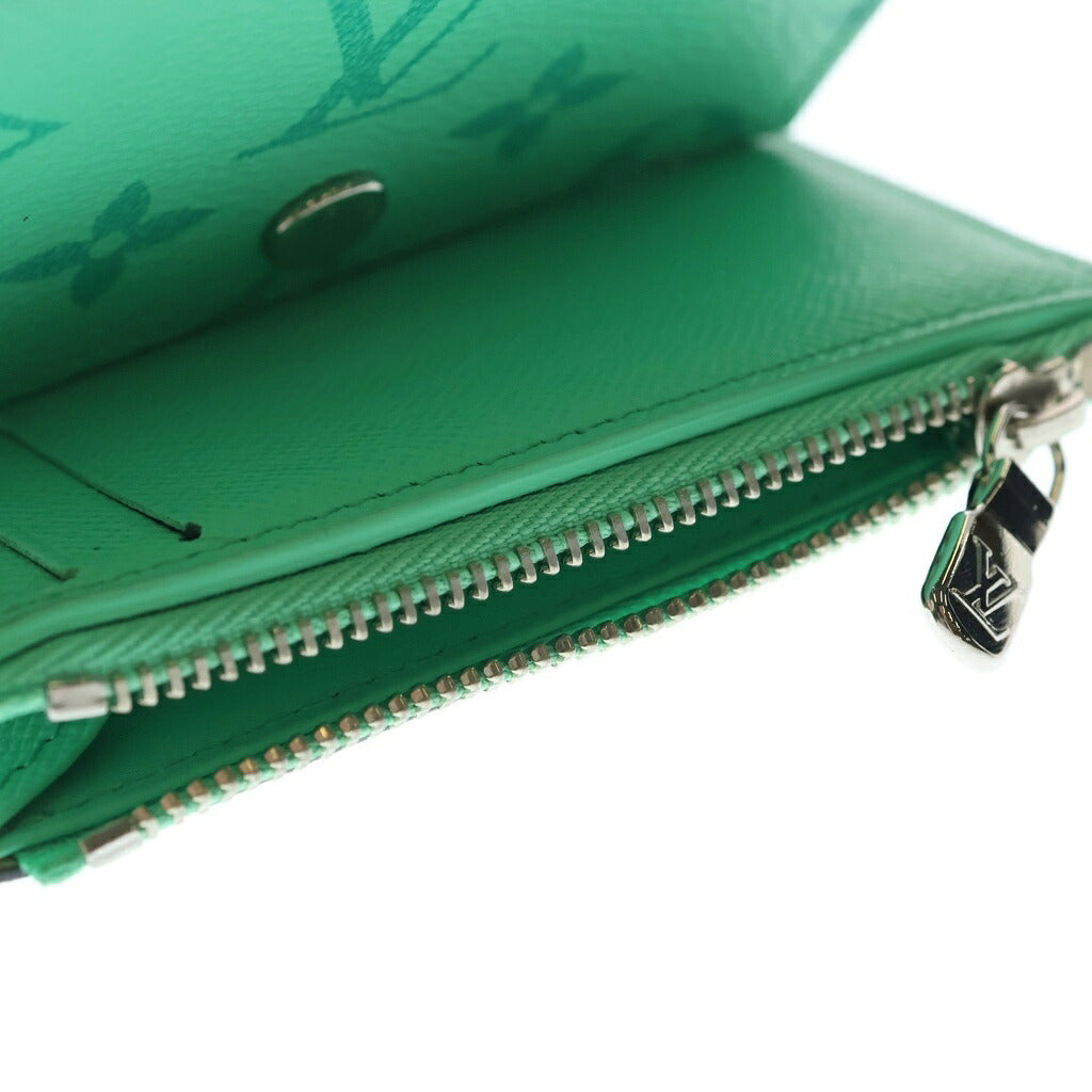 LOUIS VUITTON(ルイヴィトン) タイガラマ ヴィクターウォレット 二つ折り財布 グリーン PVC M28070 シルバー金具