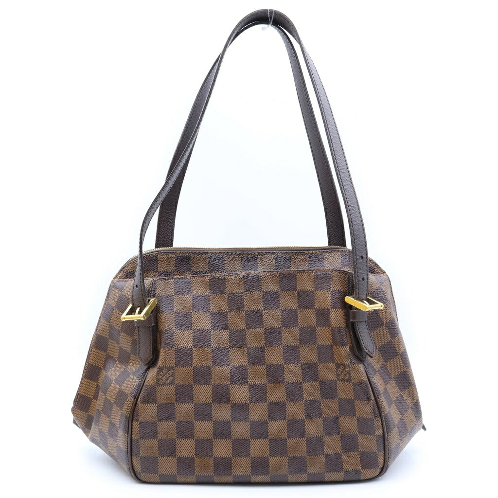LOUIS VUITTON(ルイヴィトン) ダミエ ベレムMM ショルダーバッグ ブラウン レザー×PVC N51174 ゴールド金具