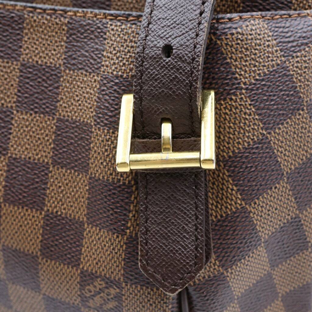 LOUIS VUITTON(ルイヴィトン) ダミエ ベレムMM ショルダーバッグ ブラウン レザー×PVC N51174 ゴールド金具