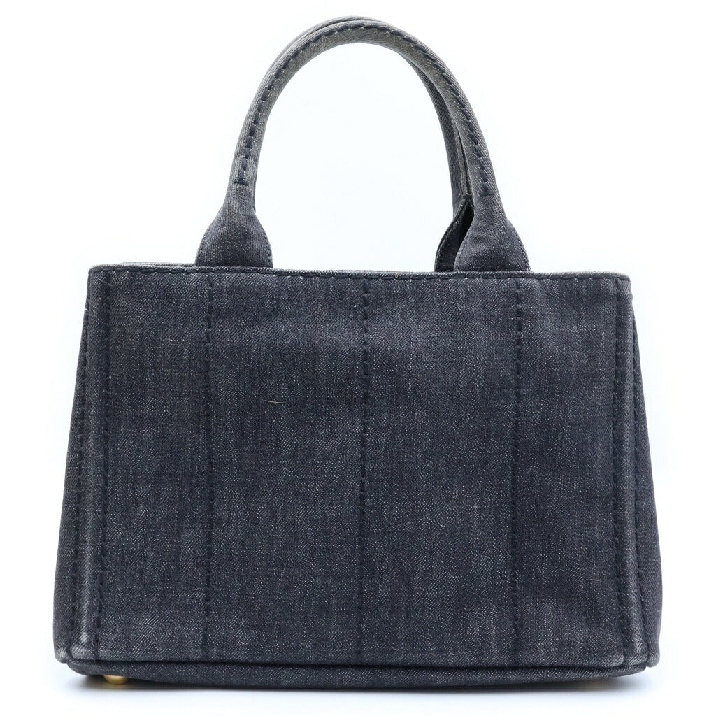 PRADA(プラダ) カナパ デニム ハンドバッグ グレー 1BG439