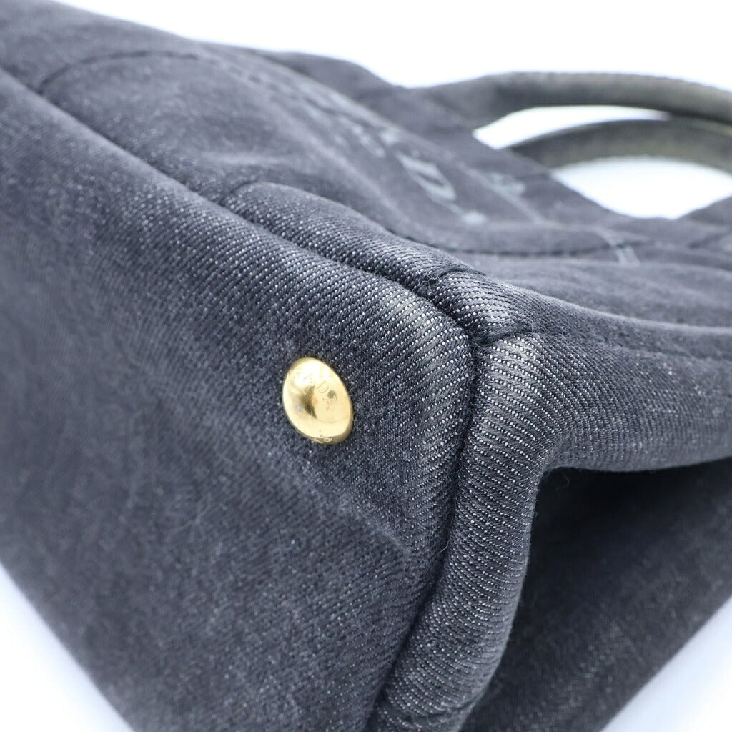 PRADA(プラダ) カナパ デニム ハンドバッグ グレー 1BG439
