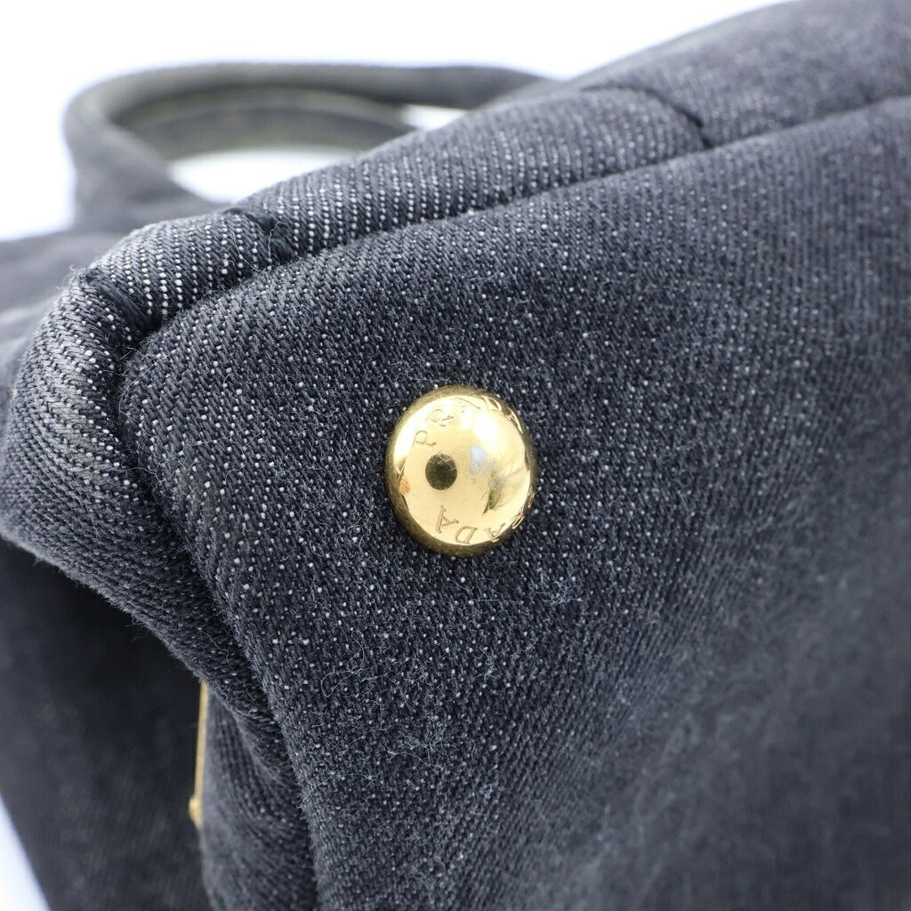 PRADA(プラダ) カナパ デニム ハンドバッグ グレー 1BG439