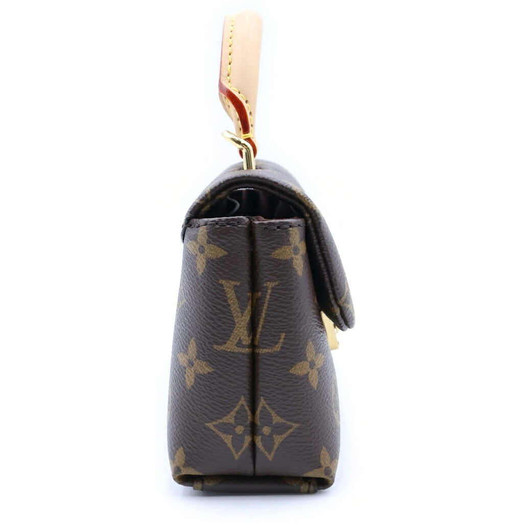 LOUIS VUITTON(ルイヴィトン) モノグラム ナノ・マドレーヌ 2WAYハンドバッグ チェーンショルダーバッグ ブラウン レザー×PVC M28426 ゴールド金具